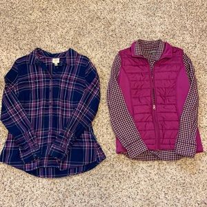 2 Flannels and 1 vest